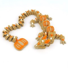 3D Printed Articulated Pumpkin Spice Cookie Dragon – Cozy Fall Decor
