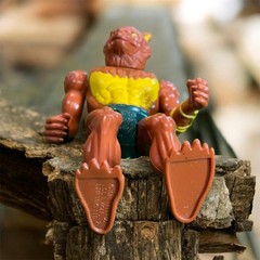 Brown Wolf Fantasy Monster Action Figure Plastic Fully Jointed Loose Toy 80s