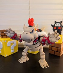 Epic 10” Dry Bowser – 3D Printed Skeleton King – Mario Collector’s Must-Have!