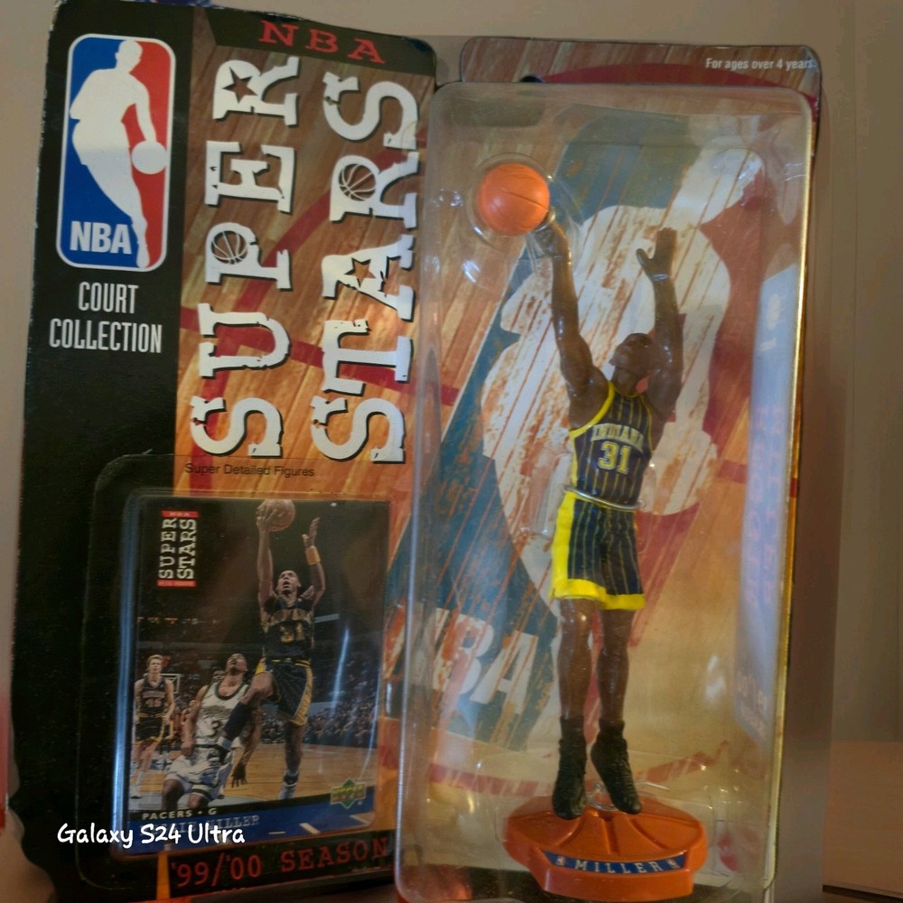 legend Allen Iverson. a vintage 1999-2000 Matte Reggie Miller action figure & Ca