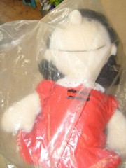 1952 Vintage Lucy Peanuts Plush Doll Red Dress Determined Products Cartoon NOS
