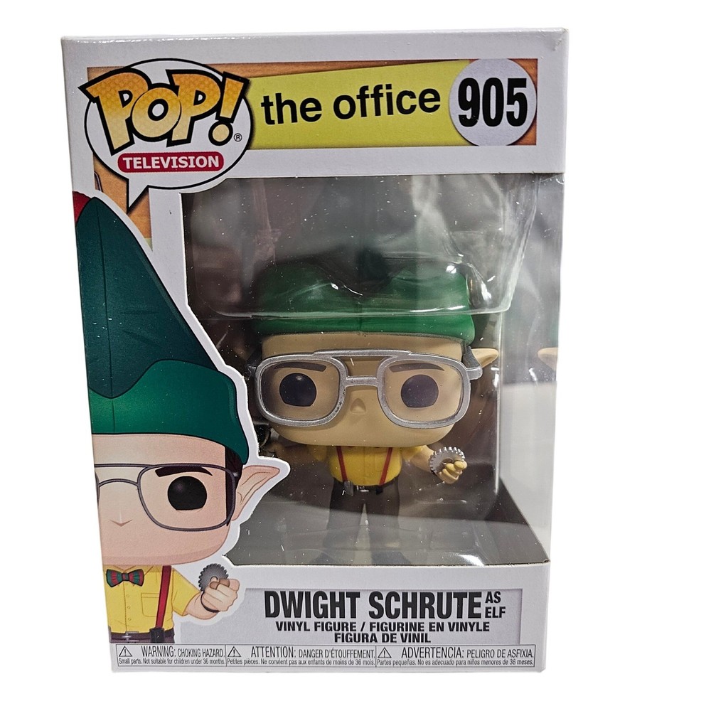 Funko Pop The Office Dwight Schrute as Elf 905 Vinyl Figure NBC Dunder Mifflin
