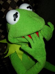 KERMIT FROG FULL BODY HAND PUPPET PROFESIONAL PUPPET Wired Hands,plus arm Rod
