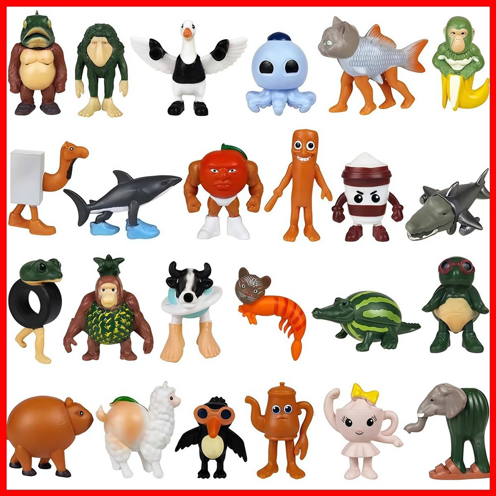 Mushplushies 24PCS 1.8″ Brainrot Action Figure Tralalero Tralala Tung Tung