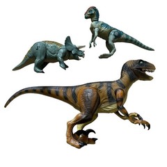 Vintage Jurassic Park Lot Utahraptor Velociraptor Triceratops Pachycephalosaurus