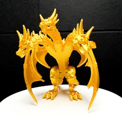 King Ghidorah 3 Headed Dragon Fully Articulated Godzilla Figure | 13 Inch