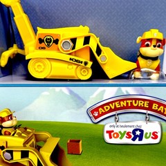 Paw Patrol Rubble Bulldozer Post Office Rescue Figure Playset RARE 2016 HTF Toys