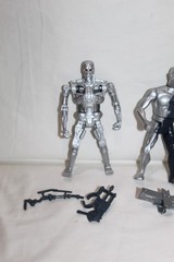 1991 T2 Terminator 2 T-800 Endoskeleton Techno Punch Action Figure and T-1000