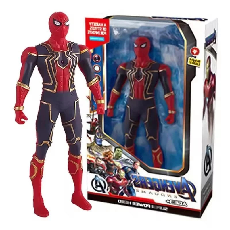 Kids Marvel Avengers Figure Spiderman Hulk Ironman Luminous Anime Action Toy