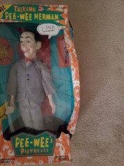Pee-Wee Herman doll 18″ copyright 1987 in original packaging – fair condition