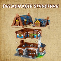 JMBricklayer Medieval 30108 House Building Sets for Adults – Creative Tavern…