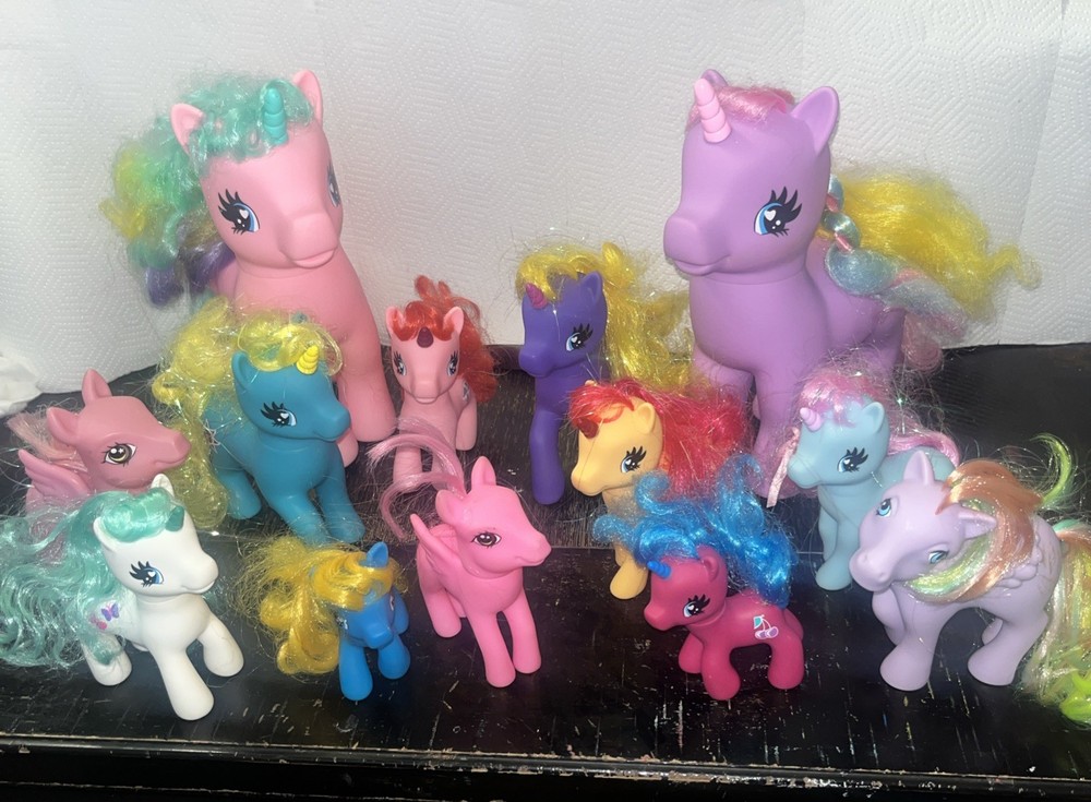 My Little Pony Style Ponies Colorful Unicorns Various Sizes Lot of 13