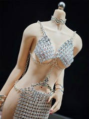 1Set 1:6 Scale Chain Outfit Clothes For Action Figure Body 12″ Female Toys
