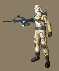 HIYA Toys, GI Joe Dusty 4″ inch Figure Loose custom Weapons and Access.