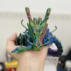 3D Printed Articulated Dragon with Egg Movable Joint Figure Desktop Toy