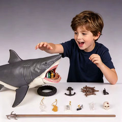NECA 1975 The Game of Jaws 50th Anniversary Great White Shark 18″ Action Figure
