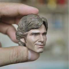 Delicate Painting 1/6 Star War Harrison Ford Han Solo Head Sculpt Fit 12″ Figure
