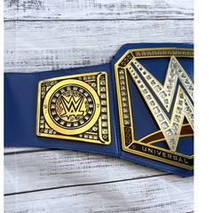 WWE Universal Champion Belt Kids Blue Gold Faux Crystal Replica One Size