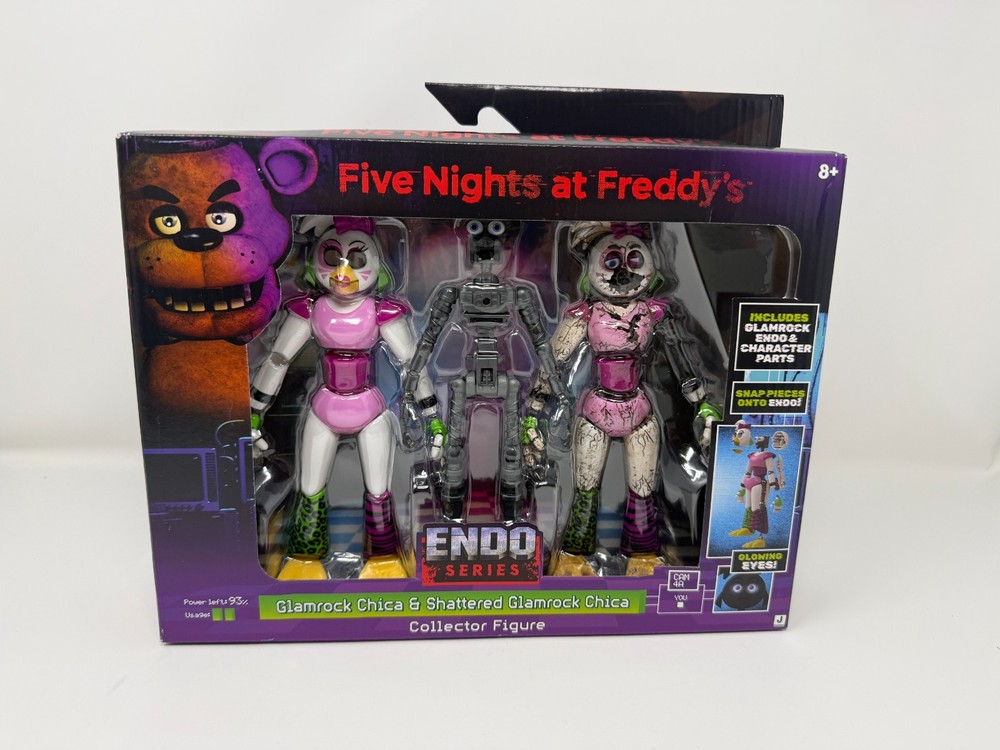 FNAF Endo Series Wave 3 GLAMROCK CHICA & Shattered Figure Target Excl NEW