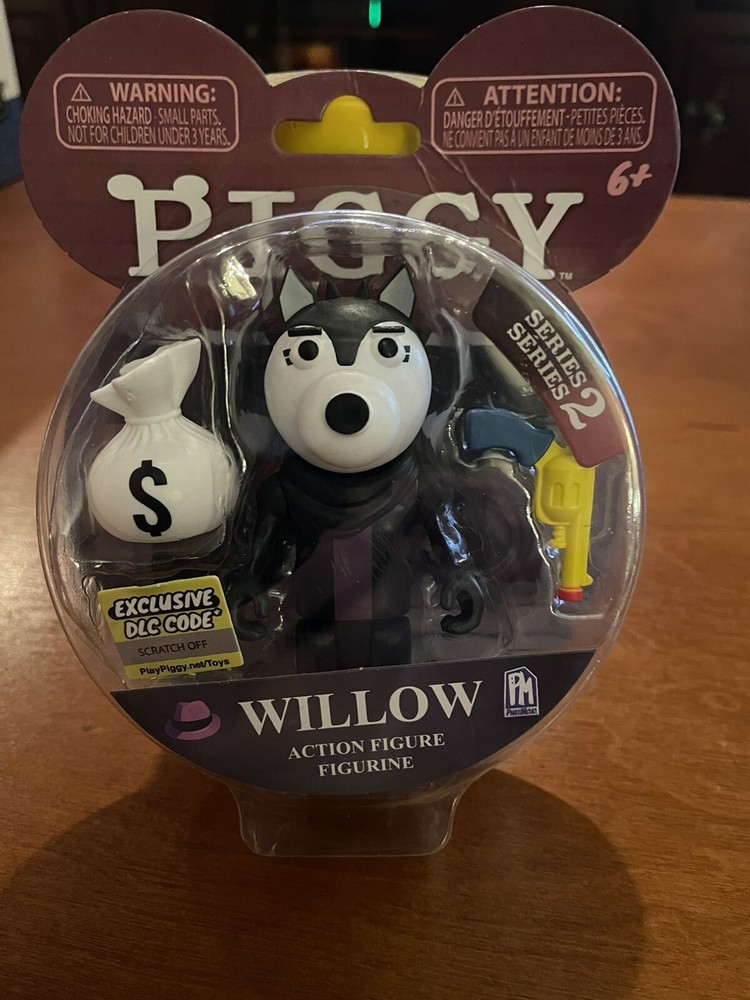 Roblox piggy willow 3.5” series 2 action figure DLC 2021 gray wolf silver paw