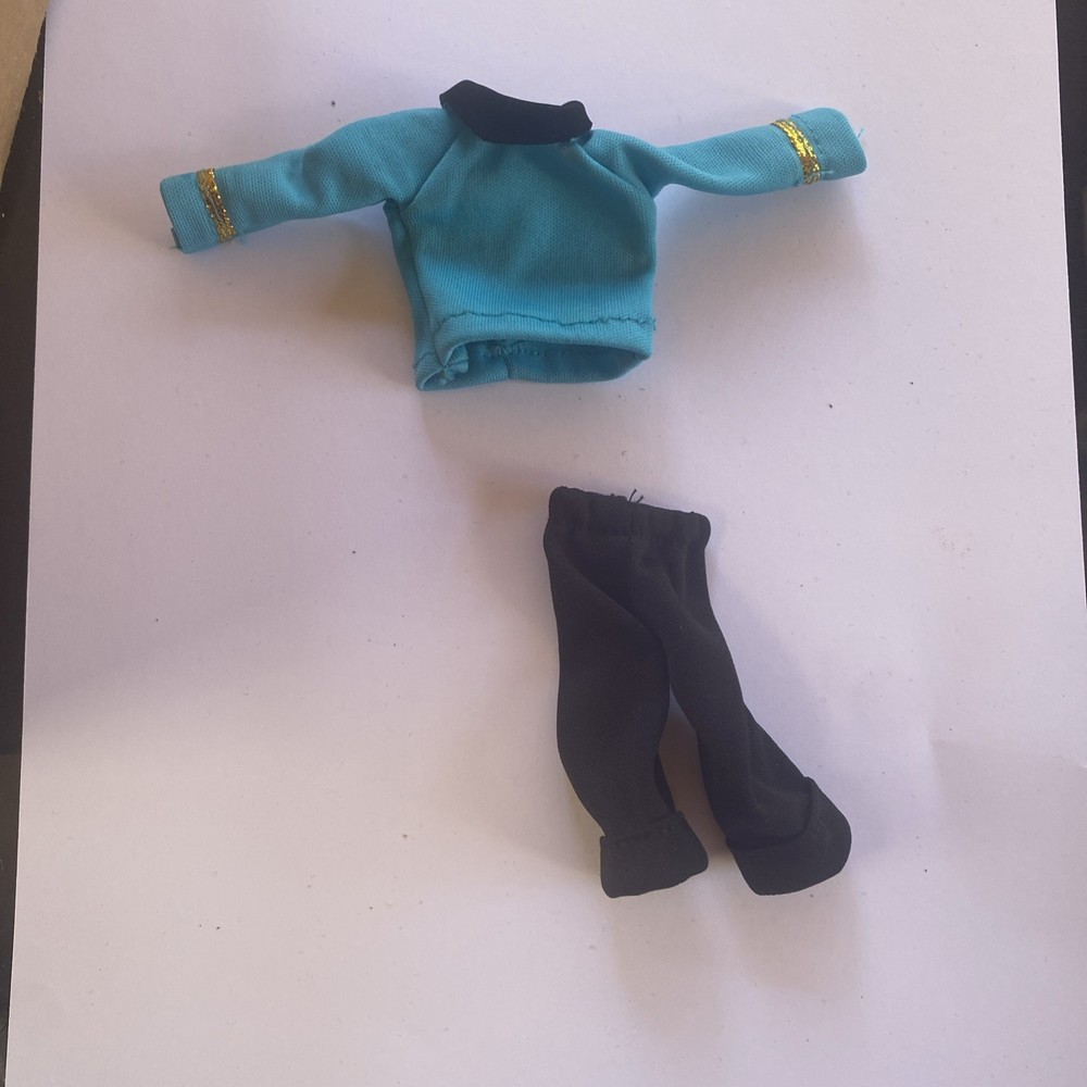 Mego Star Trek: TOS SCIENCE Tunic ( 1 Stripe) w/cuffed Pants (no Delta)
