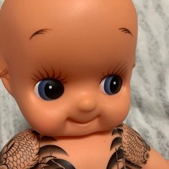 Rare Tattoo Kewpie Doll 30cm Sofubi Figure Traditional Japanese Tiger Design JP