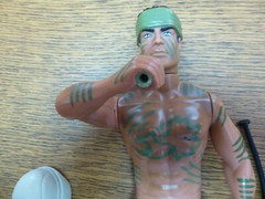 Vintage 1999 Hasbro JUNGLE DART GI Joe Action Man, SNIPER RIFLE & Weapons LOT