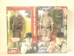 Two signed Gunnery Sgt. R. Lee Ermey Military Action Figure Talking Figure