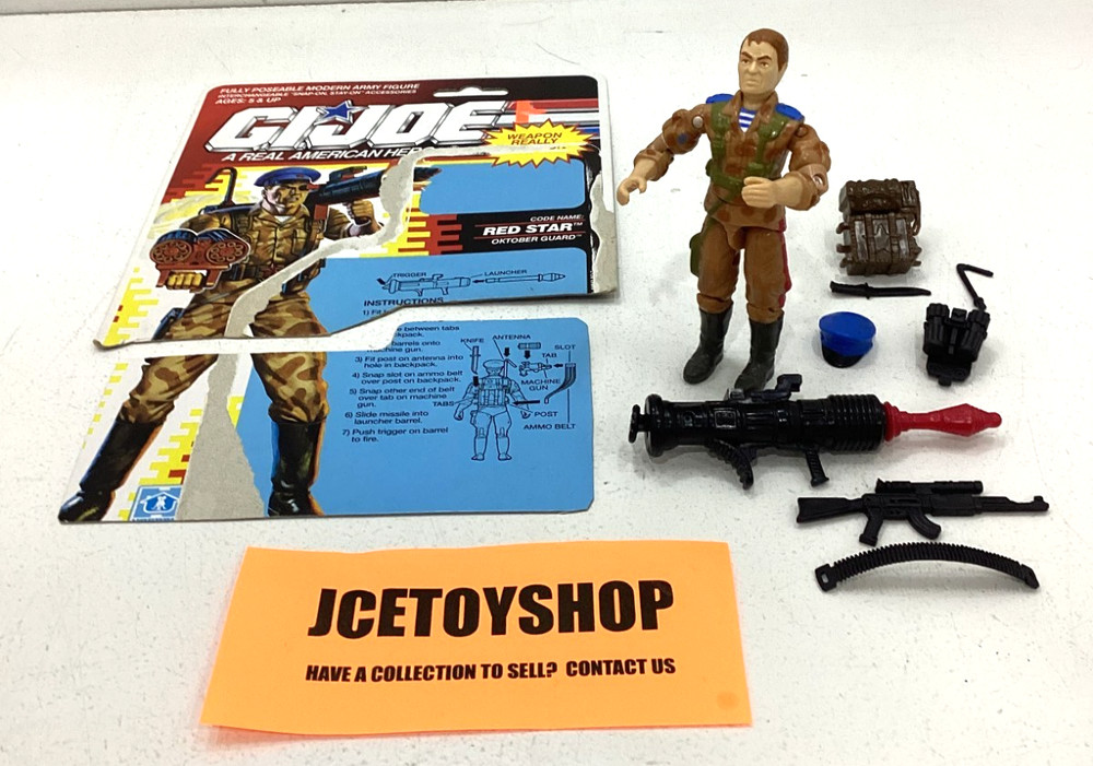 VINTAGE HASBRO GI JOE 1991 RED STAR V1 COMPLETE CARDBACK