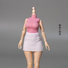 1/12 Sleeveless Top & Short Skirt Model Fit 6” Female Girl Figure Body