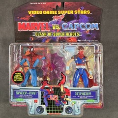 SPIDER-MAN VS STRIDER MARVEL CAPCOM VIDEO GAME TOY BIZ 1999 IMPERFECT READ LOOK