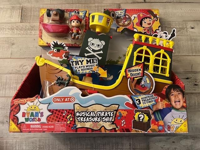 Ryan’s World Musical Pirate Treasure Ship Toy Series SEALED Brand New HTF 🔥