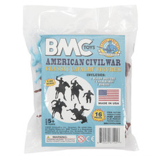 BMC Classic Marx Civil War Cavalry – 16pc Powder Blue Plastic Figure Playset