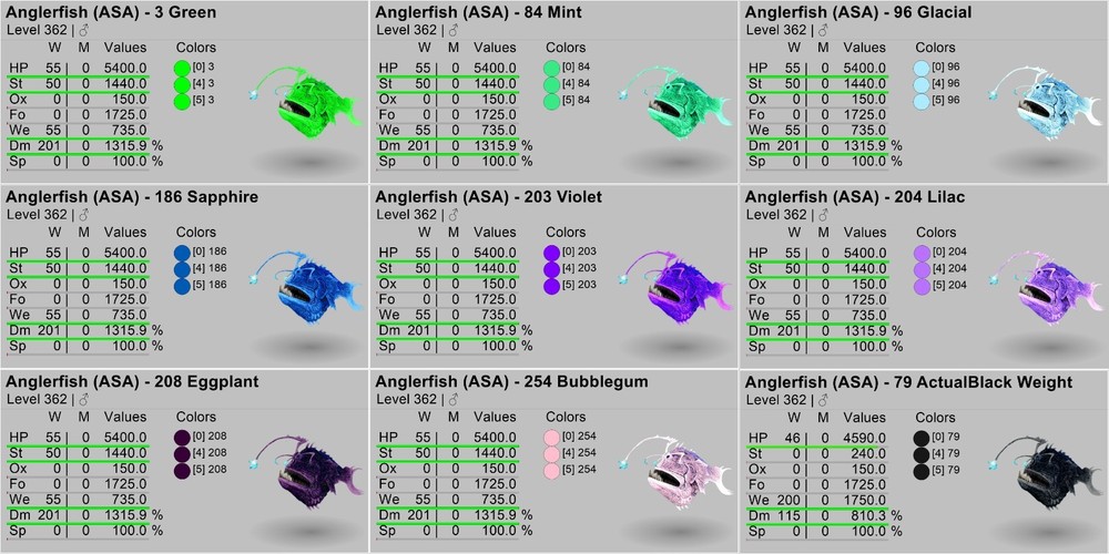 Ark Survival Ascended PVE Anglerfish TOP STATS