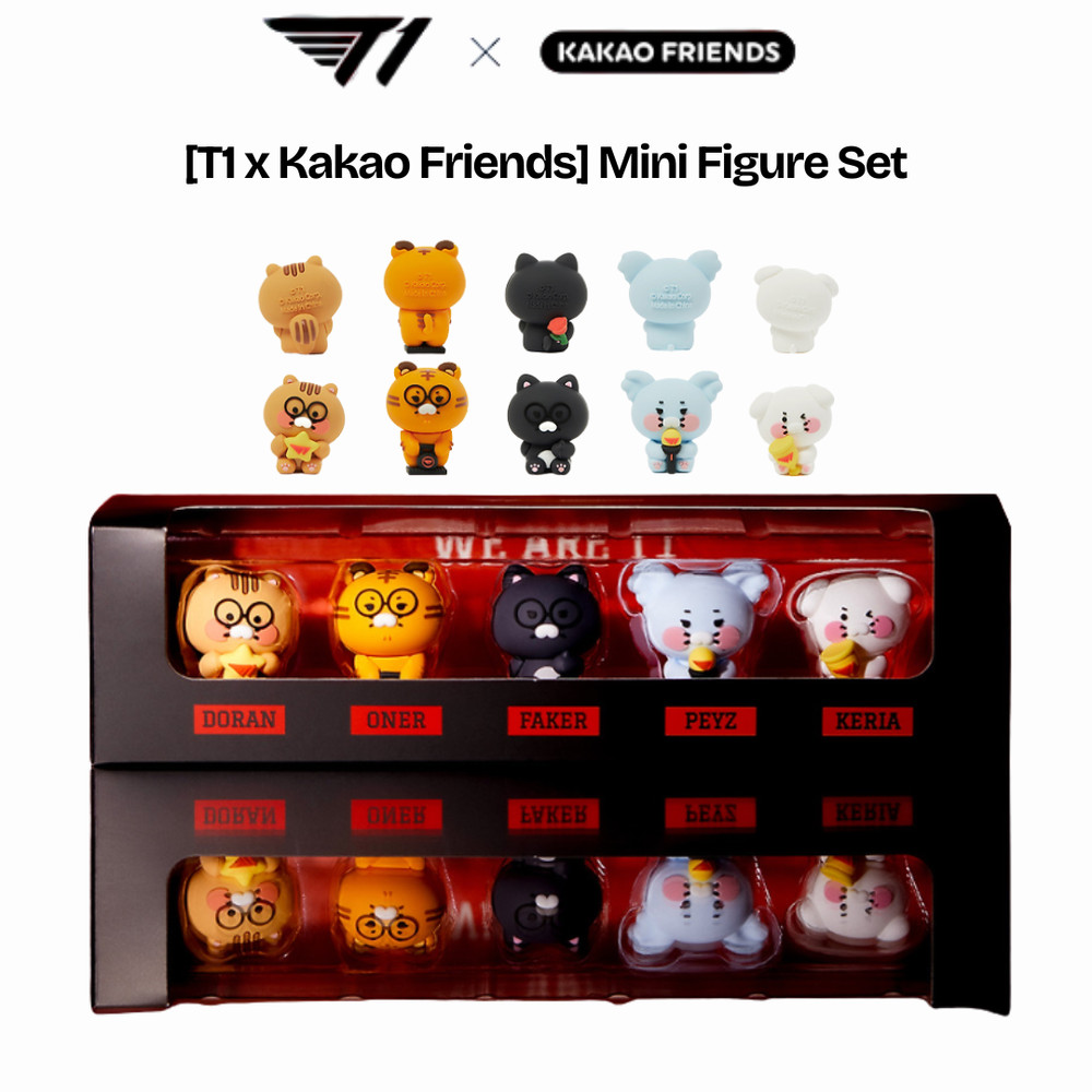 T1 x Kakao Friends Mini Figure Set – Faker / Doran / Oner / Keria / Peyz