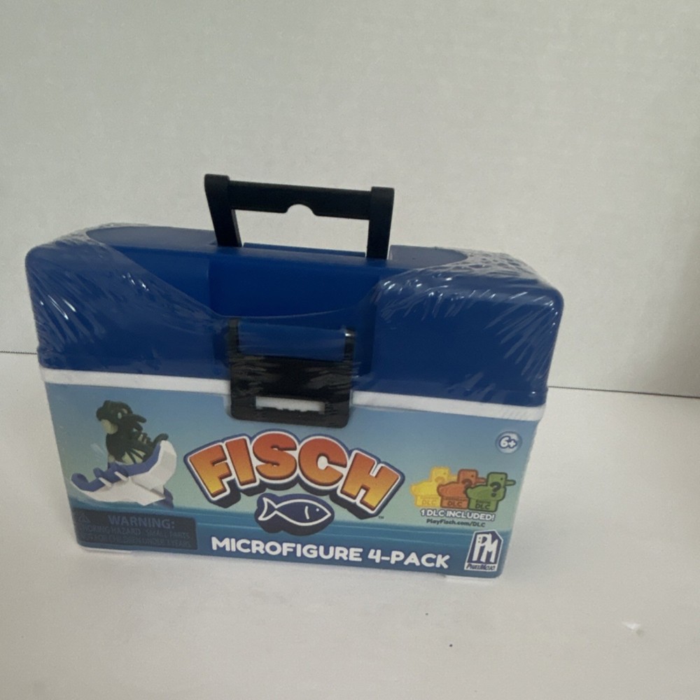 PlayMate Fisch Microfigure 4-Pack Plastic Boxed Blue Animals & Dinosaurs