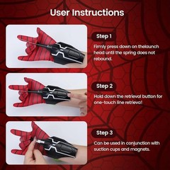 For Spider Man Launcher Glove Cosplay Web Shooter Toys for Children US