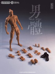 Romankey X COWL 1/12 Flexible Male Joint Doll Body &Head 6″ Action Figure Toy