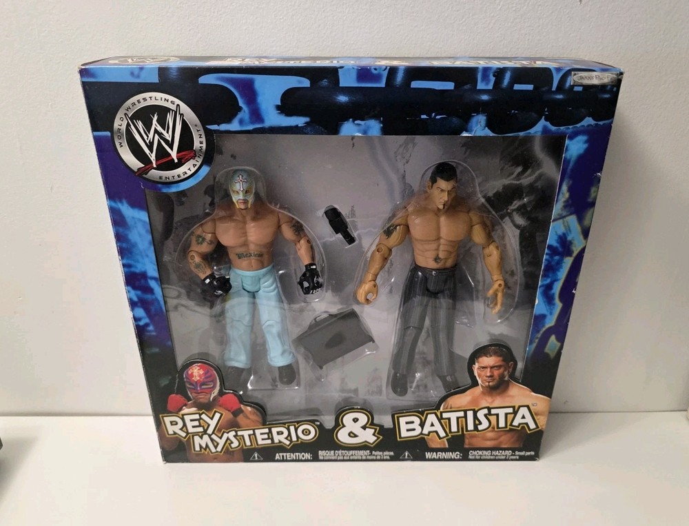 Jakks Pacific Rey Mysterio Batista WWE Deluxe Aggression Series 1 7in 2-Pack