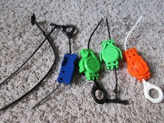 Beyblade Launchers Lot 4x with 2x Extra Rip Cords Blue Green Orange