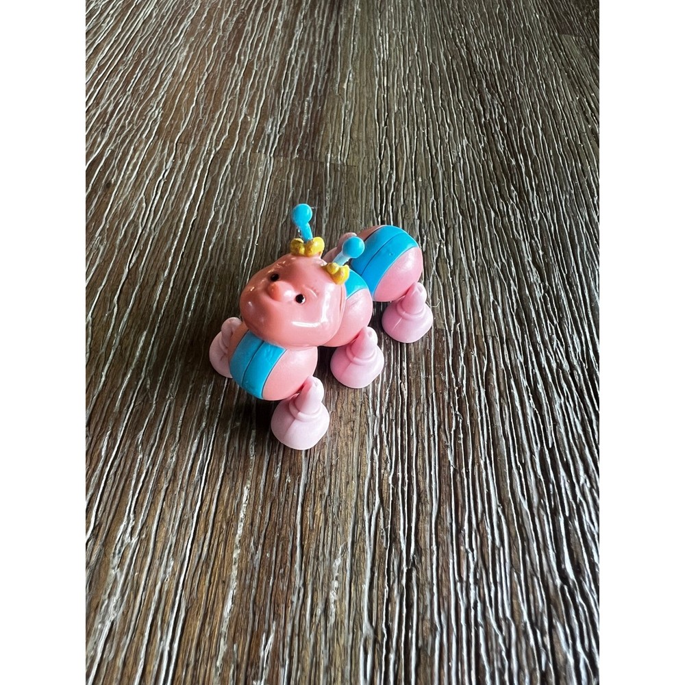 Vintage Arcade Toy Pink Blue Caterpillar Bug Miniature Figure Collectible 2 In