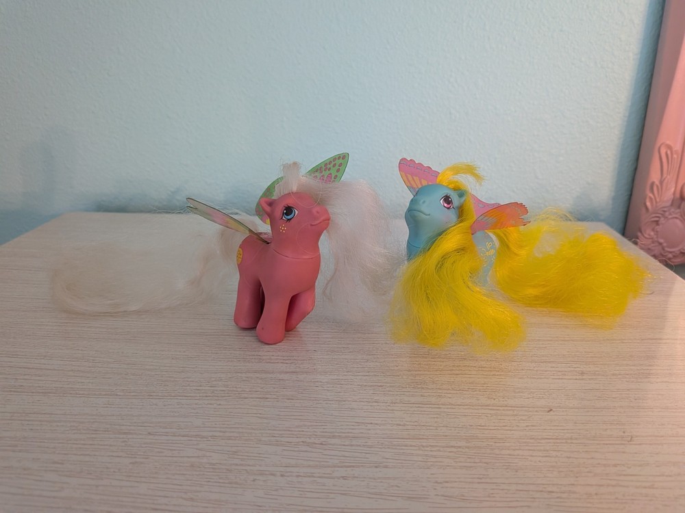 My Little Pony G1 PAIR- Summerwing Ponies 1988 Lady Flutter Buzzer-SHIPS FREE