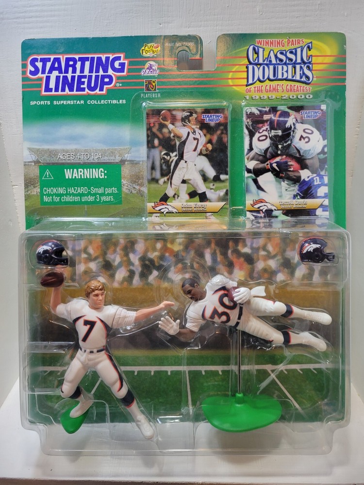 1999-00 STARTING LINEUP KENNER CLASSIC DOUBLES JOHN ELWAY / TERRELL DAVIS DENVER