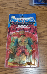 Vintage Masters of the Universe Roboto figure on card 1984