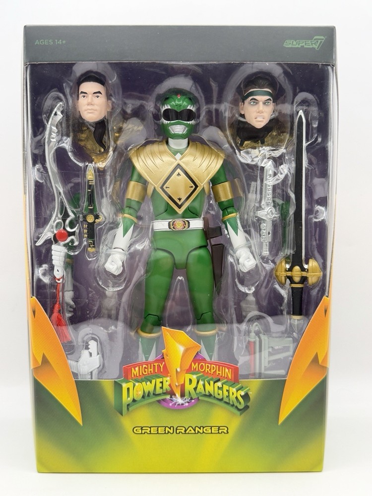 Green Ranger Ultimates Super7 Mighty Morphin Power Rangers Figure MMPR Sealed