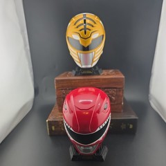 2 Power Rangers Legacy White And Red Ranger Replica Helmet Mini 1:4 Scale used
