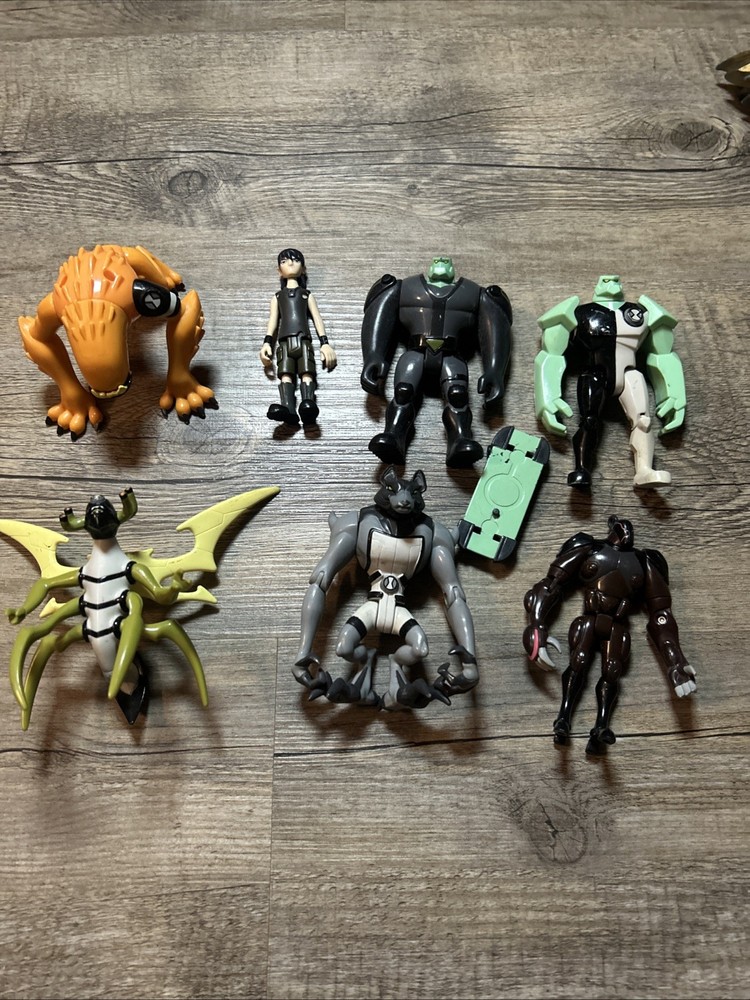 2008 Lot Of 7 Bandai Ben 10 Alien Force Action Figures Cartoon Network