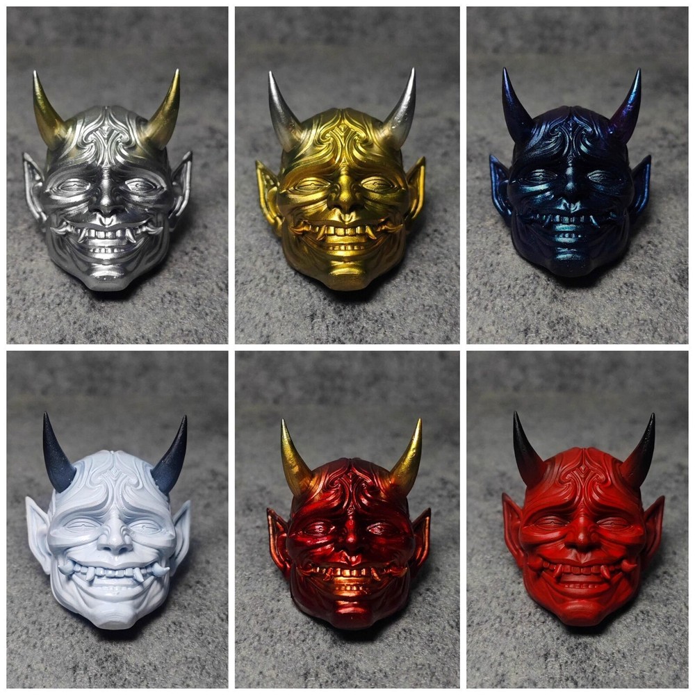 1/6 Scale Japanese Samurai Evil Ghost Mask Model For 12″ Action Figure Body