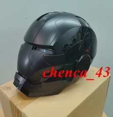 US Stock!!! Autoking Iron Man Full Black MK5 Helmet Voice Activated Cosplay Mask