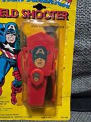 FUNSTUF Amazing Spider-Man Web Shooter and Captain America Shooter On Card. Nice